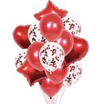 2 pz 18 pollici in alluminio perla paillettes set palloncino decorazione della festa decorazione festiva (rosso)