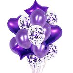 2 PCS 18 pollici in alluminio perla paillettes set palloncino decorazione della festa decorazione festiva (viola)