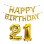 Decorazione di compleanno in alluminio palloncino palloncino da 40 pollici grande numero di alluminio foglio palloncino decorazione set, stile: 21 (Golden)