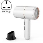 Home Dormitorio Mute Asciugacapelli ad aria calda e fredda ad alta potenza, spina UK 220V (bianco)