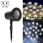 Lampada da proiezione impermeabile per esterni con neve di Natale, luce decorativa per prato (spina americana)