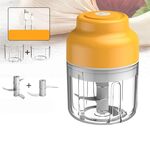 Macchina per integratori alimentari per bambini con ricarica USB wireless, stile: tazze di aglio tritato + carne macinata (giallo)