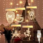 LED Halloween Light String Masquerade Party Decoration Lamp (luce bianca calda)