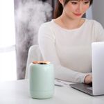 Umidificatore d'aria a doppio ugello M09 Display digitale a LED Sterilizzazione UV Umidificatore portatile per auto, Specifiche del prodotto: Tipo plug-in USB (verde)