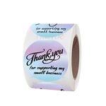 Roll Rainbow Laser GRAZIE GRAZIE ADESSORI Etichetta decorativa commerciale Busta Etichetta Autoadesivo di tenuta, Dimensioni: 3,8 cm / 1,5 pollici (K-44)