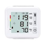 KWL-W01 Sfigmomanometro elettronico da polso intelligente automatico domestico, stile: inglese con voce (bianco)