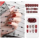 5 Set Indossare Nail Art Balletto di Natale Unghie finte Prodotto finito Chiodo rimovibile da indossare (F741-27)