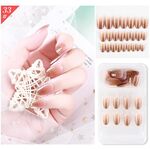 5 Set Indossare Nail Art Balletto di Natale Unghie finte Prodotto finito Chiodo di usura rimovibile (F741-33)