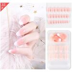 5 Set Indossare Nail Art Balletto di Natale Unghie finte Prodotto finito Chiodo rimovibile da indossare (F741-35)