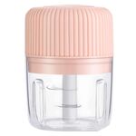 Tagliaverdure per uso domestico USB elettrico Schiaccia aglio Mini macchina da cucina Macchina per integratori alimentari per bambini, Stile: 250ml (rosa)