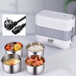 Il contenitore per il pranzo con riscaldamento elettrico e conservazione del calore può essere collegato al fornello di riso per chi lavora in ufficio, specifiche: spina europea, stile: quattro cistifellea