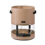 2 pz Borsa trasparente a 360 gradi in pianta centrale Pianta in crescita sacchetto, dimensioni: medio (30x35 cm) 26 litri / 7 galloni (marrone)