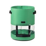 2 PZ Borsa trasparente a 360 gradi in pianta centrale in pianta centrale sacchetto di crescita, dimensioni: grande (35x45cm) 43 litri / 10 galloni (verde)