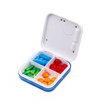 Scatola per medicinali elettronica con temporizzazione intelligente Scatola per dispensazione di medicinali portatile (blu)