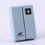 3 PCS pieghevole portatile sigillato e dispenser piccolo porta pillole (blu)