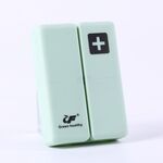 3 PCS pieghevole portatile sigillato e dispensatore di piccole pillole (verde)