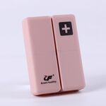 3 PCS pieghevole portatile sigillato e dispenser piccolo porta pillole (rosa)