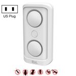 BG302 Dual-Speaker Conversione di frequenza intelligente Repellente per zanzare Repellente per insetti ad ultrasuoni, Specifiche del prodotto: Spina USA 110 V (bianco)