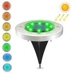 8 LED colorato dimmerabile solare esterno da giardino tipo di sensore di luce del prato Controllo della luce intelligente luce sepolta