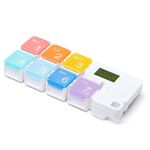 TF-248 Scatola portapillole in plastica con promemoria intelligente a 7 celle (colorata)