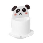 Porta spazzolino da denti per animali dei cartoni animati, mensola a parete per pasta da bagno (Panda)