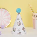 20 pezzi simpatici bambini abbronzanti cappelli di compleanno decorazioni per torte cappelli da festa gatti