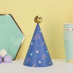 20 PCS Simpatici Bambini Abbronzanti Cappelli di compleanno Decorazione di torte Cappelli da festa Cappellino dorato Buon compleanno