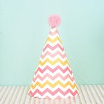 20 pezzi simpatici bambini abbronzanti cappelli di compleanno decorazioni per torte cappelli da festa ondulazione rosa