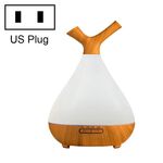 YCTA-008 Umidificatore d'aria per albero notturno con diffusore di aromi luminosi colorati a grana piccola per uso domestico, specifiche del prodotto: spina americana (grano di legno chiaro)