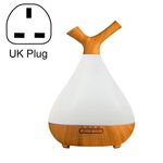 YCTA-008 Umidificatore d'aria per albero notturno con diffusore di aromi luminosi colorati a grana di legno piccolo muto per uso domestico, specifiche del prodotto: spina UK (grano di legno chiaro)