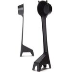 5 PCS Cartoon Giraffa Forma Cucchiaino da caffè Chicco di caffè in polvere Cucchiaio quantitativo Cucchiaio di plastica dosatore (nero)