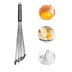 2 pezzi frusta manuale in acciaio inossidabile perline di vetro frusta per uova da cucina per uso domestico strumenti di cottura a mano tipo A 12 pollici