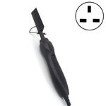 Pettine multifunzionale per capelli ricci asciutto e bagnato a doppio uso pettine lisciante elettrico con spina britannica (nero)