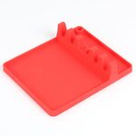 2 in 1 cucina cucchiaio in silicone supporto ripiano medio (rosso)