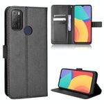 Per Alcatel 1s 2021 / 3L 2021 / TCL 20E / 20Y Diamond Texture custodia in pelle (nero)