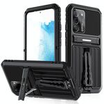 Per Samsung Galaxy S22 5G Custodia per telefono impermeabile a tripla prova Armor Life con supporto (nero)