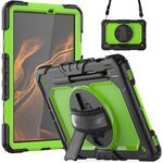 Per Samsung Galaxy Tab S8 11 pollici SM-X700 Silicone + PC Tablet Case (nero + giallo verde)