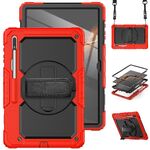 Per Samsung Galaxy Tab S8 Ultra 14.6 pollici SM-X900 Silicone + Case tablet PC (rosso + nero)