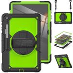 Per Samsung Galaxy Tab S8 Ultra 14,6 pollici SM-X900 Silicone + Custodia per tablet PC (nero + verde giallo)