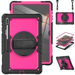 Per Samsung Galaxy Tab S8 Ultra 14.6 pollici SM-X900 Silicone + Case tablet PC (nero + rosa rossa)