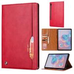 Per Samsung Galaxy Tab S8 + X800 impastare la custodia in pelle flip in pelle flip (rosso)