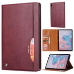 Per Samsung Galaxy Tab S8 + X800 impastare la custodia della tavoletta della tavoletta della trama della pelle (rosso del vino)