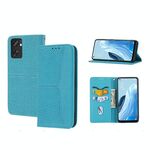 Per OPPO RENO7 SE 5G texture texture cuciture magnetiche custodia in pelle PU (blu)