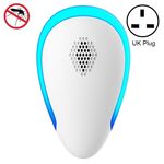 Dual-Frequenza Ultrasuoni Zanzara Repellente per uso domestico Repellente per donne e bambini in gravidanza, Specifiche del prodotto: Spina uk (bianco)