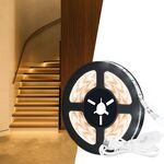 LED Strip Light Strip USB Umano Intelligent Induction Striscia di luce impermeabile 2835 Cabinet Patch Armadio Morbido Striscia di luce 4M (3000K bianco caldo)
