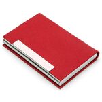 Supporto per biglietti da visita in acciaio inox 2 pezzi (rosso)