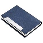 Supporto per biglietti da visita in acciaio inox da 2 pezzi (blu)