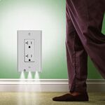 0.5W 110V Night Angel Square Plug Socket Sensor Luce notturna, Mini luce notturna a induzione di movimento del corpo umano a luce bianca