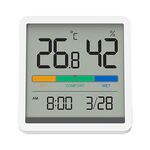 Originale Xiaomi Youpin Miiiw Orologio silenzioso per temperatura interna e umidità con ampio schermo LCD da 3,34 pollici (bianco)