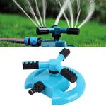 Ugello rotante automatico da giardino Irrigatore automatico rotante a 360 gradi Ugello per irrigazione prato da giardino, applicabile per tubi dell'acqua da 1/2 pollice (blu)